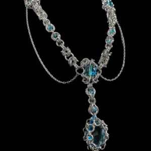 Aqua Sovereign Elven-Inspired Chain Necklace